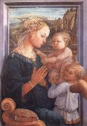 Filippino Lippi Madonna with the Child and Two Angels Spain oil painting artist